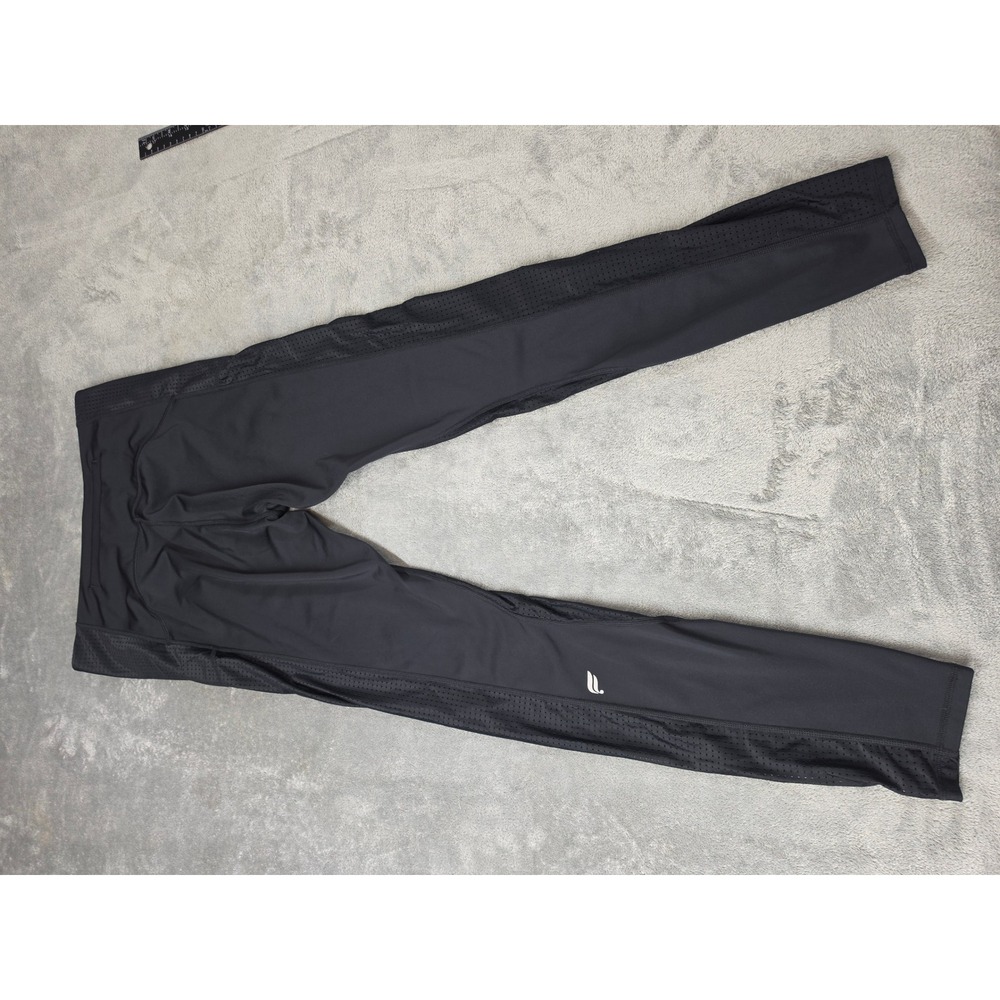 Fabletics Motion365+ Black Mesh Panel High Waisted Leggings Women Size M 7/8 - Picture 4 of 8